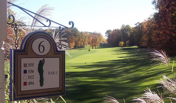 Number 6 tee on the Treasure Lake Silver Golf Course. Treasure Lake - Dubois, PA